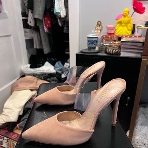 SCHUTZ Sionne honey beige nude mules 5.5